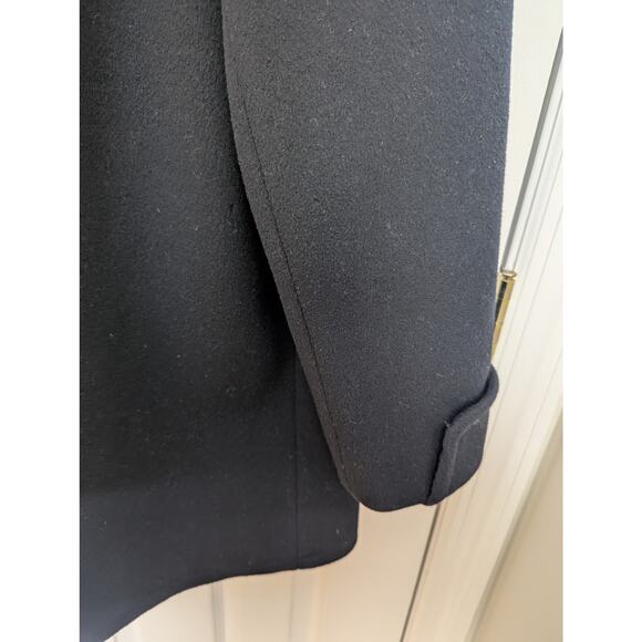 Saks Fifth Avenue Vintage 100% Wool Coat Size 10 Double Breasted Pea Coat - Picture 9 of 14